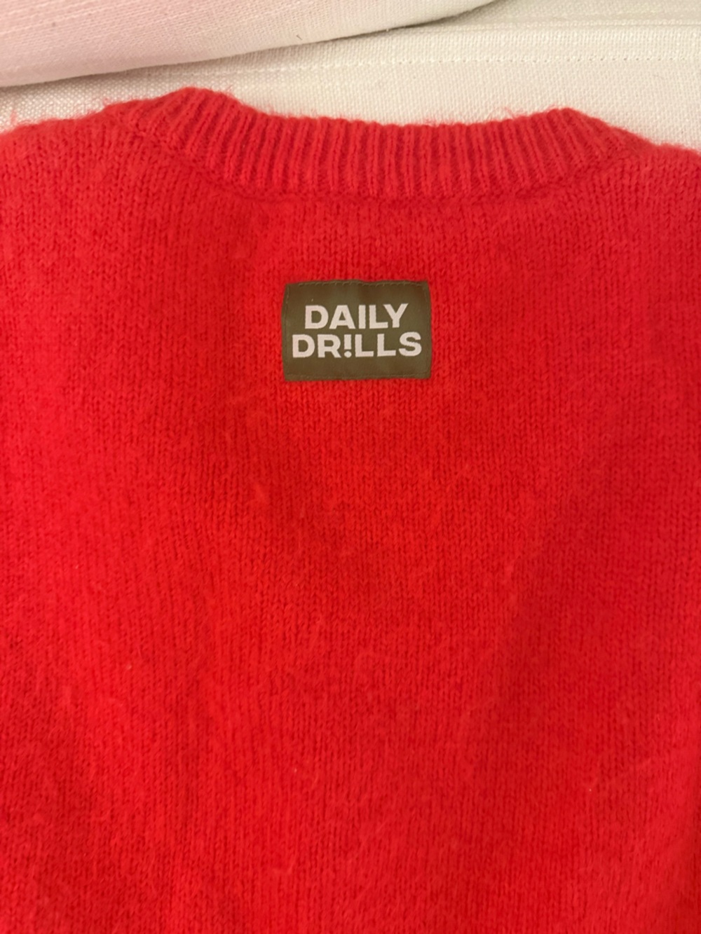 Daily Drills Red Crewneck Sweater - Picture 2 of 4